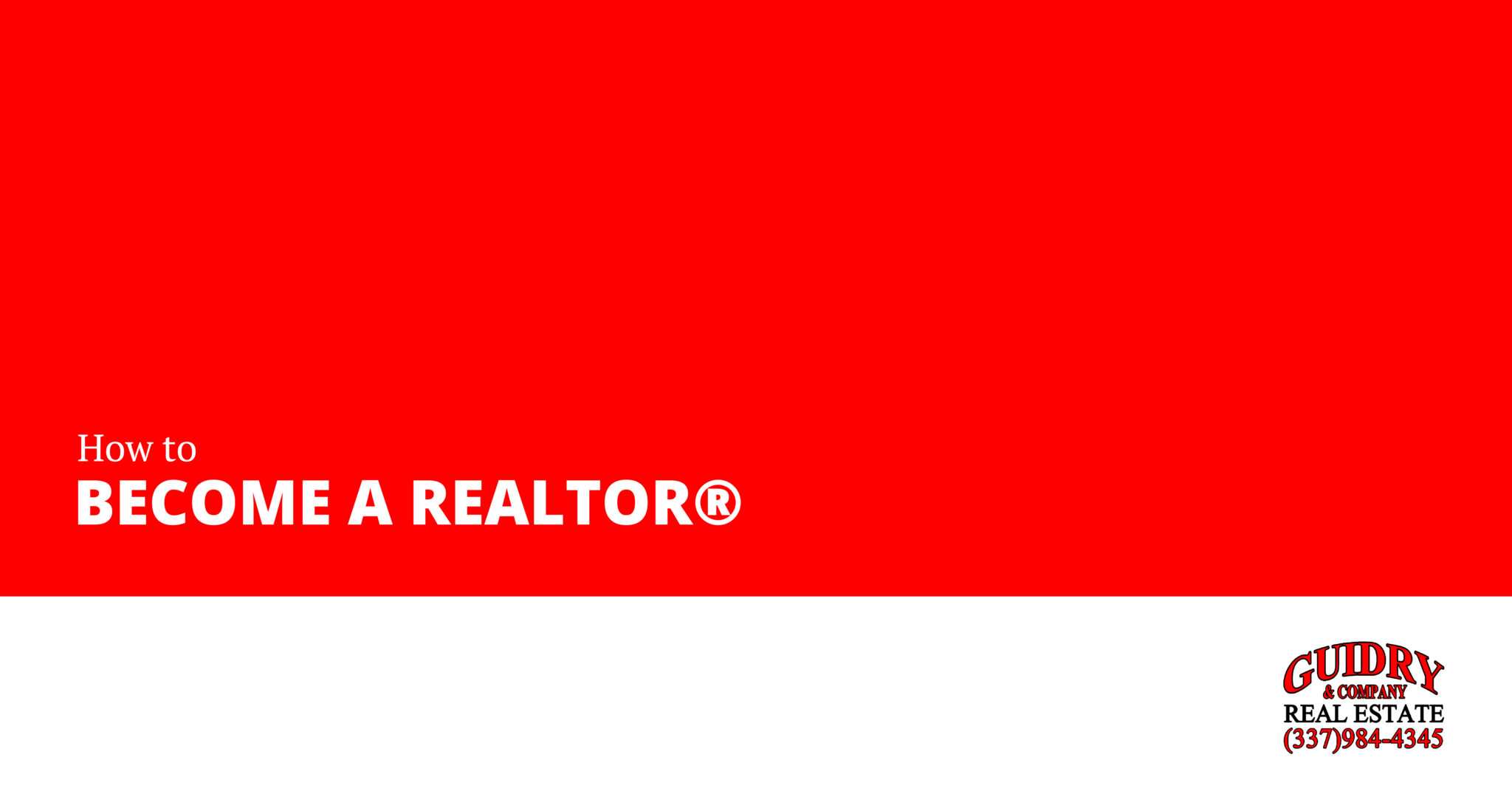 How to a REALTOR®, Career in Real Estate